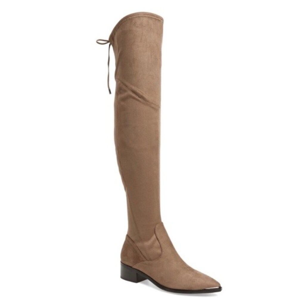 MARC FISHER OTK SUEDE TALL HEEL BOOTS TASS…